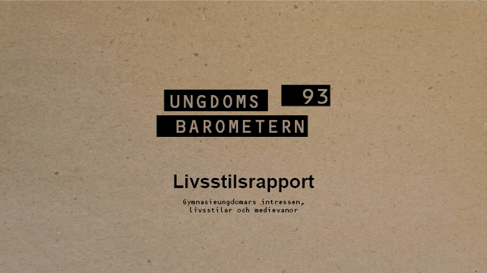 Livsstilsrapport 1993-4