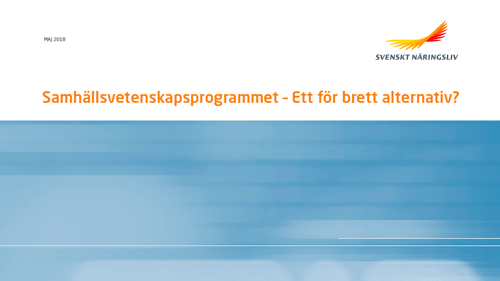 Samhällsvetenskapsprogrammet – ett för brett alternativ