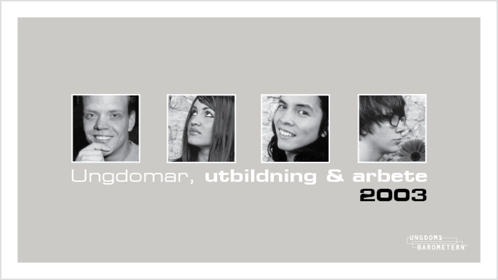 2003 Utbildning och arbete